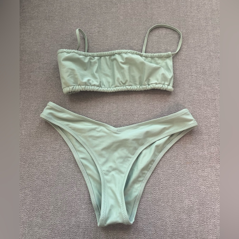 Aurelle Bikinis Light Green Bikini Set